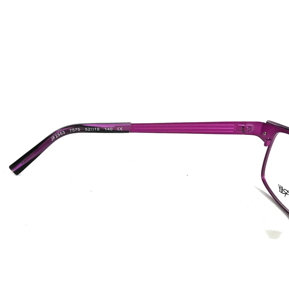 J.F. Rey Eyeglasses Frames JF2553 7575 Matte Purple Horn Rectangular 52-19-140